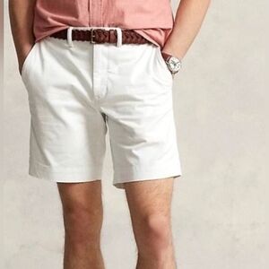 Polo Ralph Lauren Prospect Short White Flat Front Men's Shorts Size 40